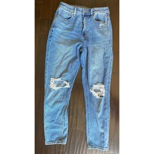 American Eagle ripped mom jeans